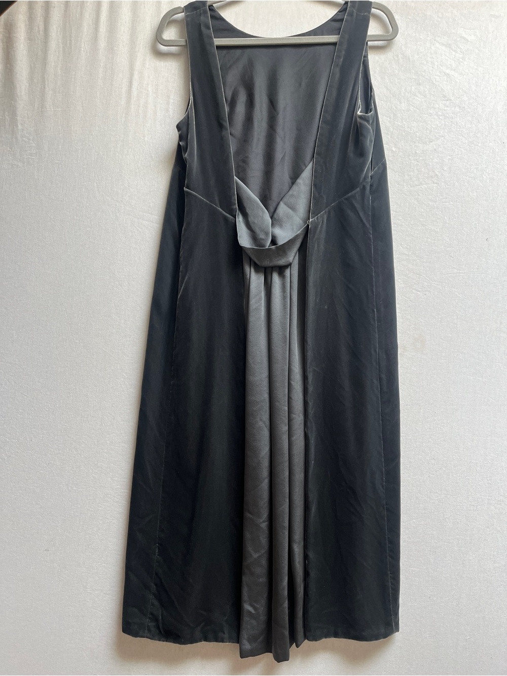 Jil Sander Black Silk Blend Velvet Open Back Midi Dress - Size IT 40 (US 4)